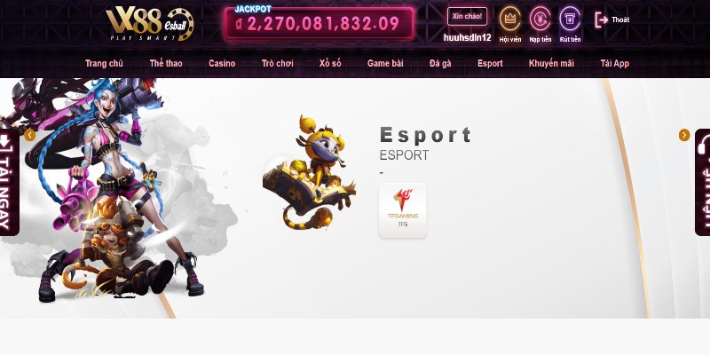 Tìm hiểu về esport Vx88
