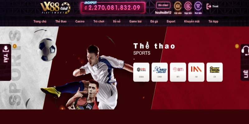 Giới thiệu về hệ thống thể thao Vx88